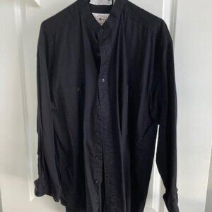 Black Button Down Shirt - Large